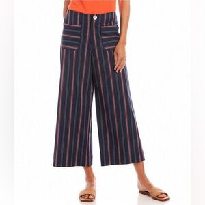 Karen Kane Stripe Cropped Wide Leg Pants Size 4